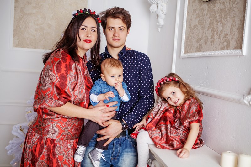 Ольга Богатова с семьей