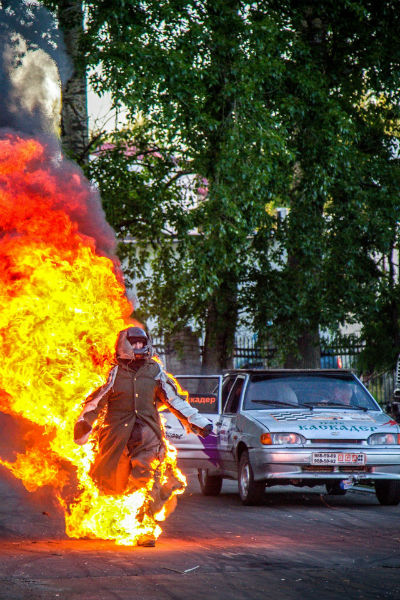 человек в огне