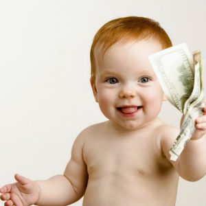 Малыш с деньгами