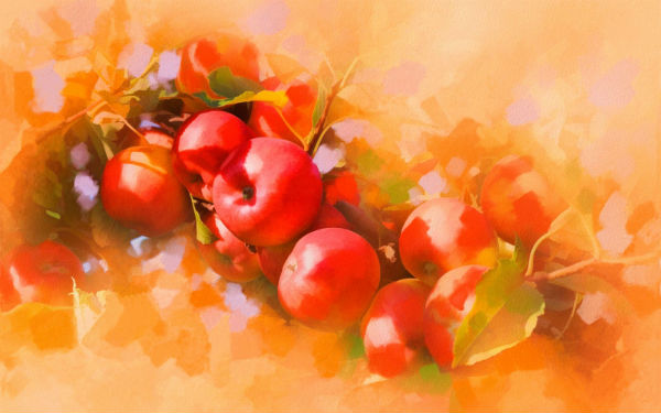 Картина с яблоками
