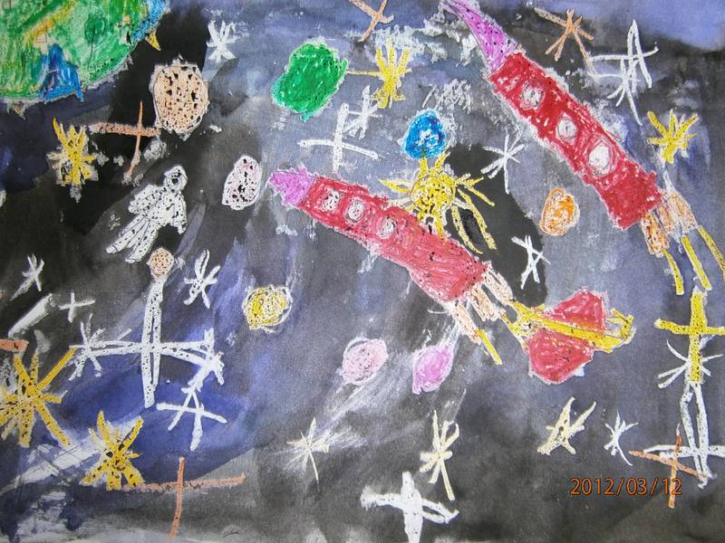 1-е место Михаил САРАЕВ - космический путешественник (6 лет)